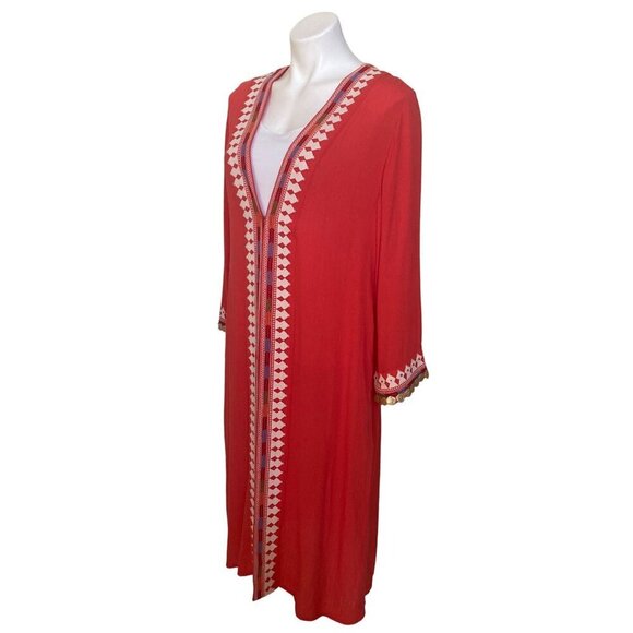 Soft Surroundings NWT $130 Coral Hacienda Topper, Women's M (10-12) - Picture 10 of 10